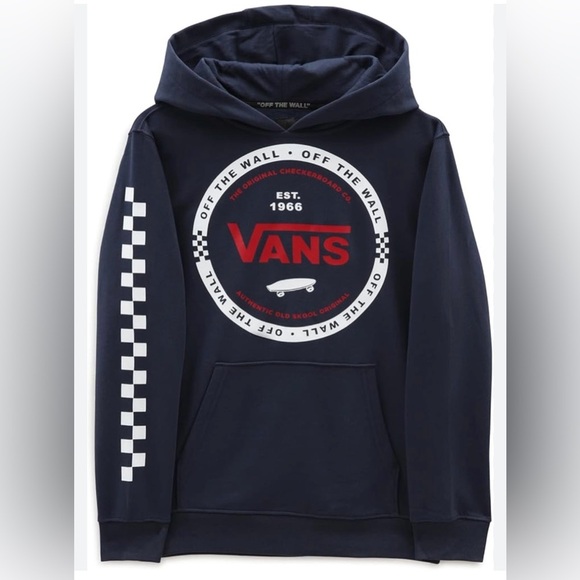 Vans Other - Vans off the wall kids navy blue hoodie size kids XL